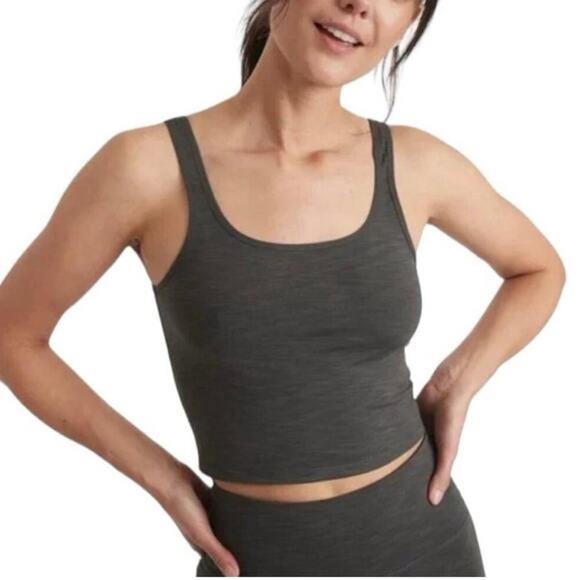Marine Layer NWT Studio Longline Tank in Asphalt (Dark Gray) Size XL - Picture 1 of 8